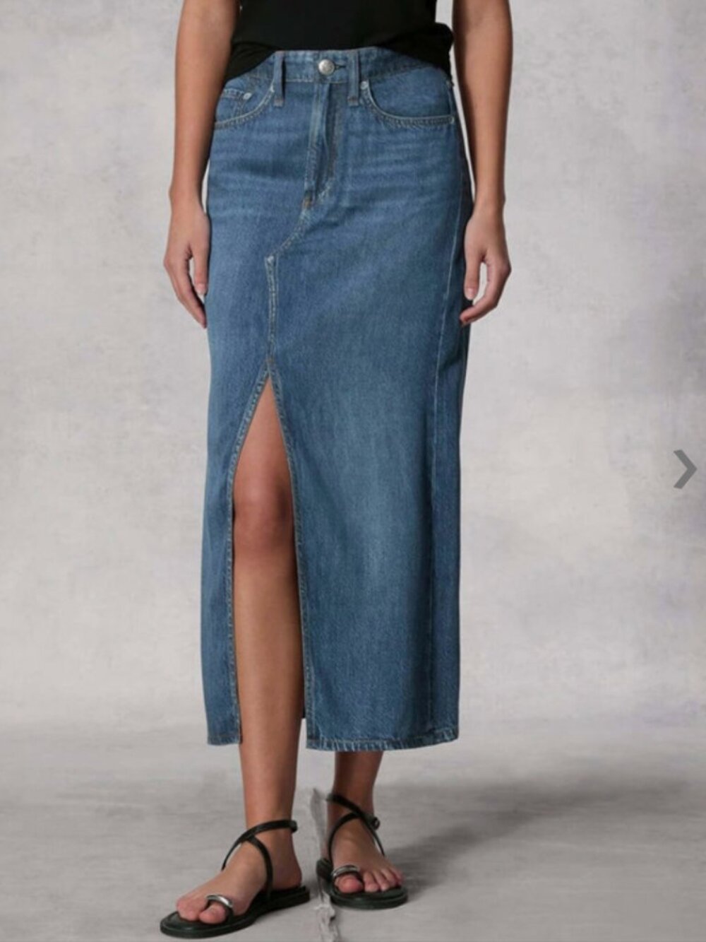 Rag and Bone Cameron Liquid Miramar Clara Midi Skirt